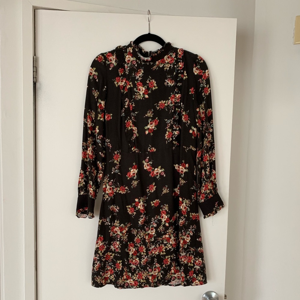 Kookaï Long Sleeve Floral Print Dress
